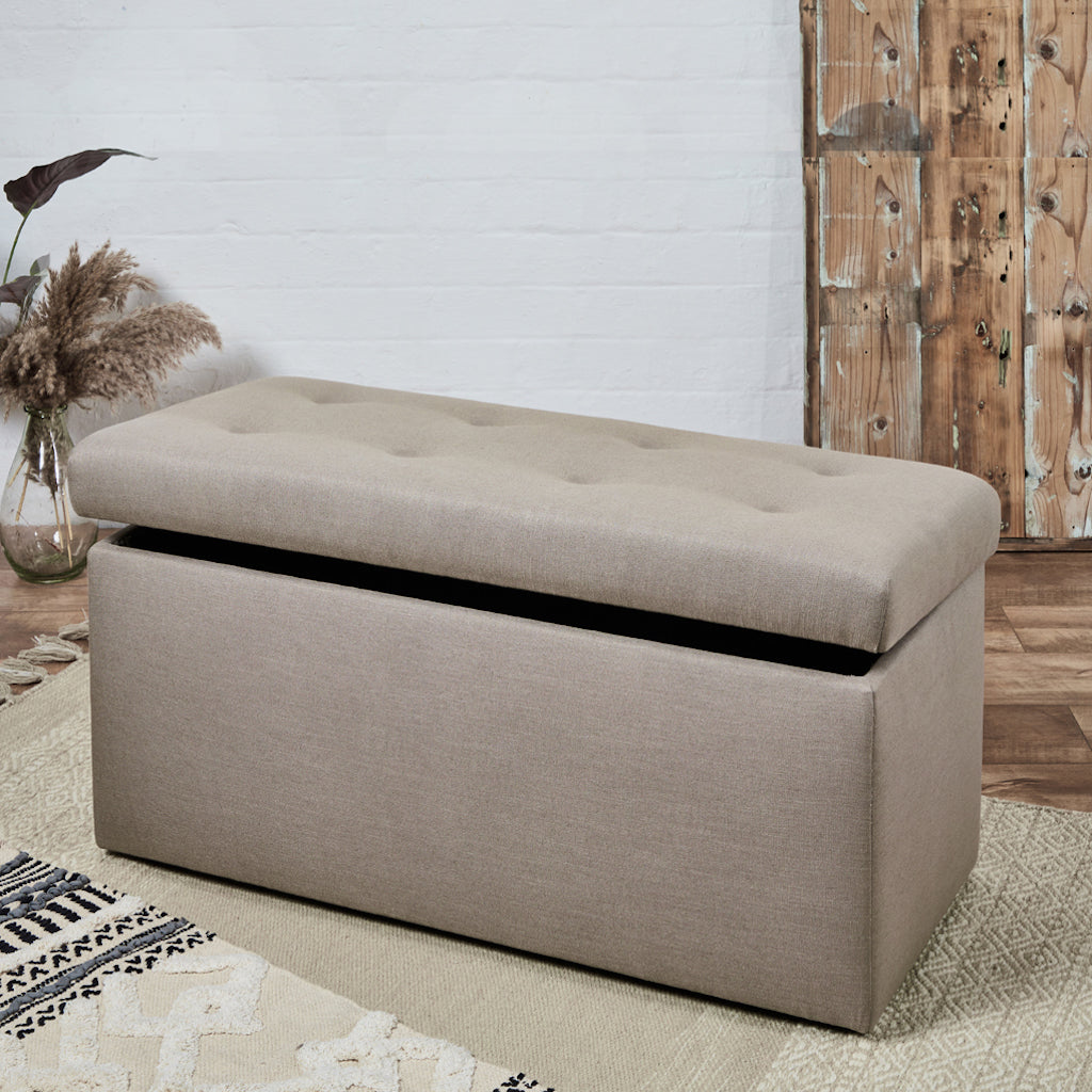 Suppliers Of Bellagio Shallow Buttoned : Shallow Buttoned Storage Bench