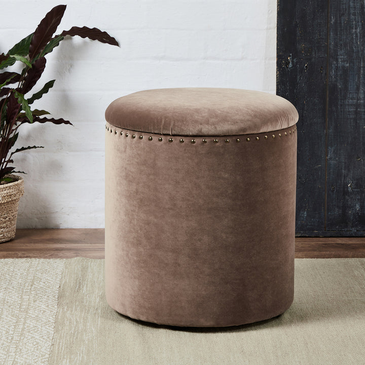 Camarillo : Circular Studded Footstool