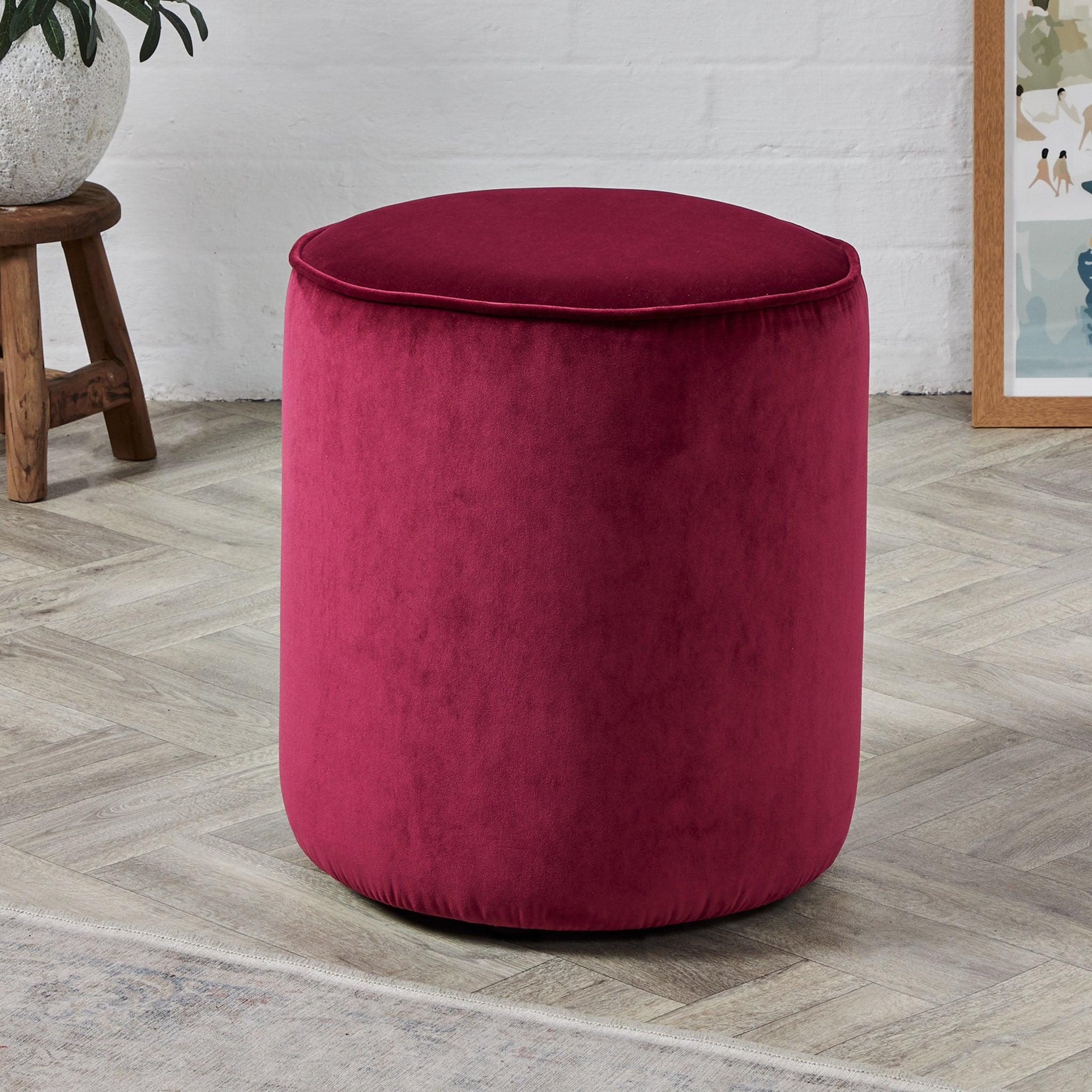 SALE Camden Tall Piped : Drum Stool with Piping