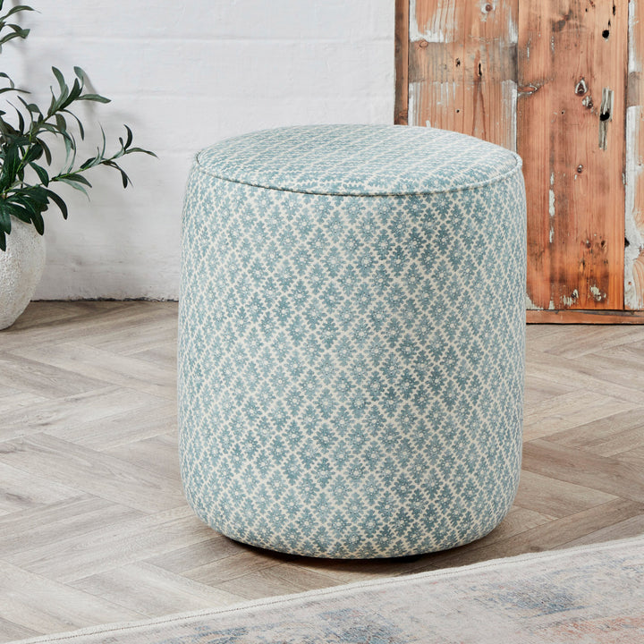 Camden Tall Piped : Drum Stool with Piping