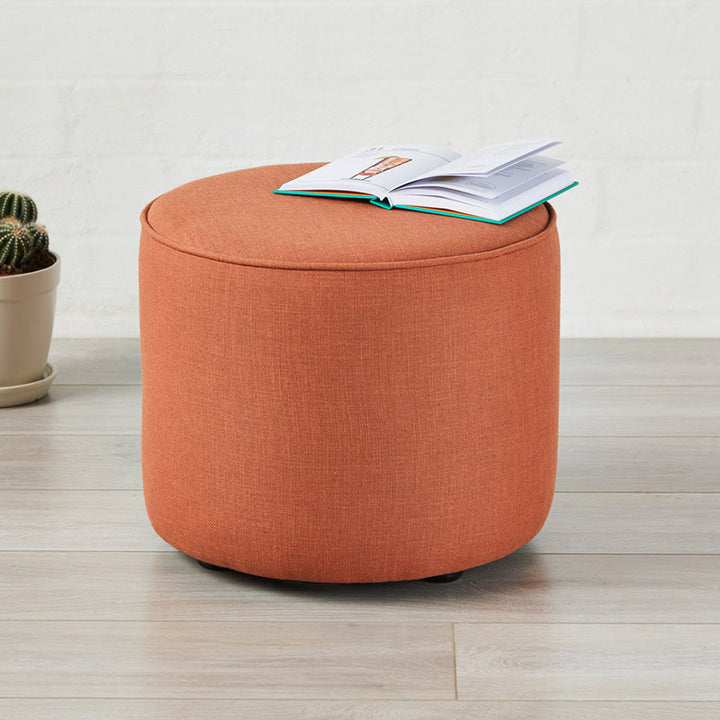 Camden Medium Piped : Drum Stool with Piping