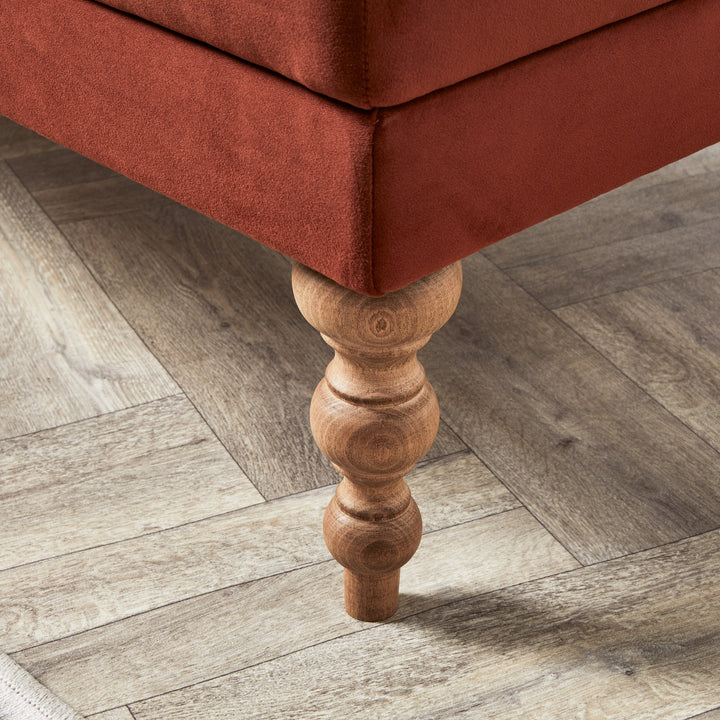 Finchley Shallow Buttoned : Large Coffee Table Stool