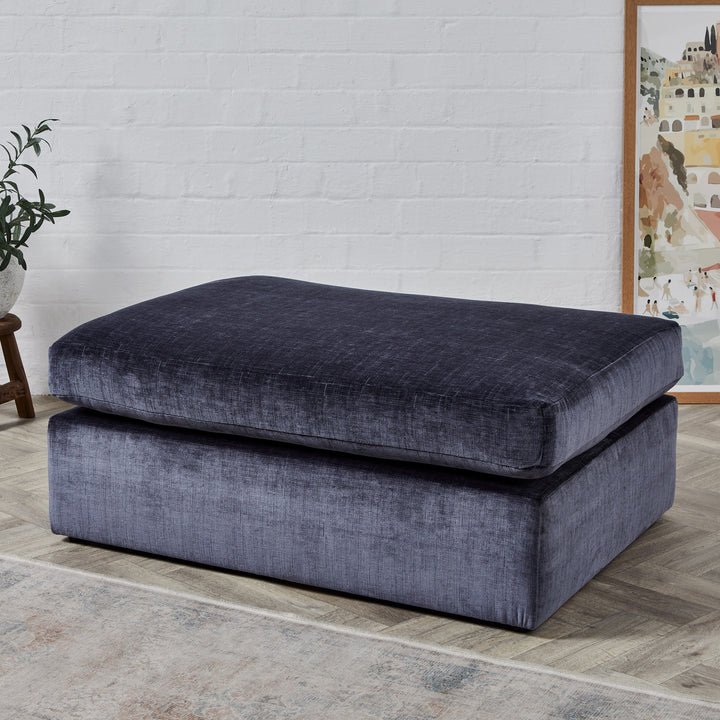 Hampton Deep : Cushion top footstool with shallow base