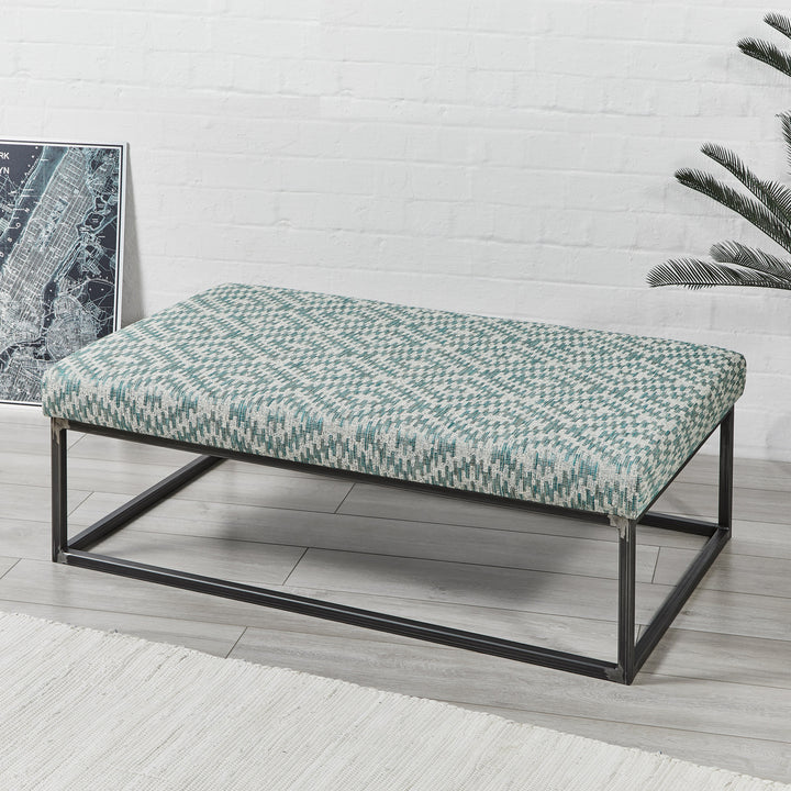 Hanover Plain : Rectangular Metal Ottoman