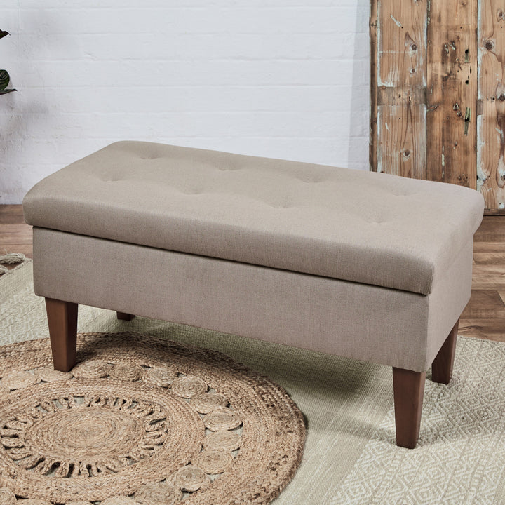 Kensington Shallow Buttoned : Shallow Buttoned Storage Bench