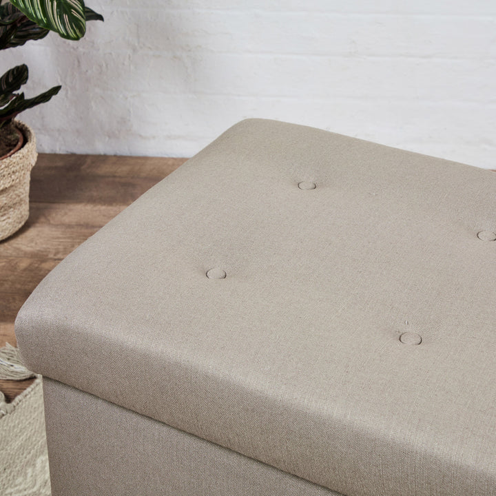 Kensington Shallow Buttoned : Shallow Buttoned Storage Bench