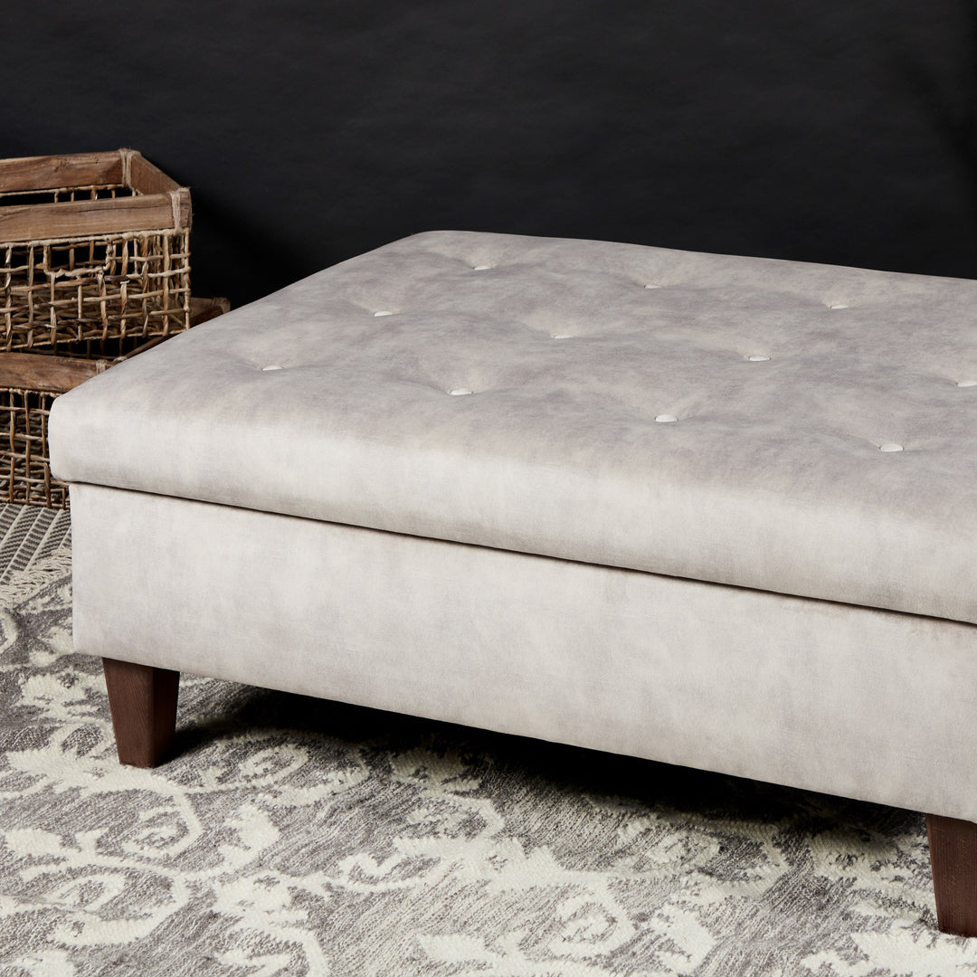 Kensington Shallow Buttoned : Shallow Buttoned Storage Ottoman