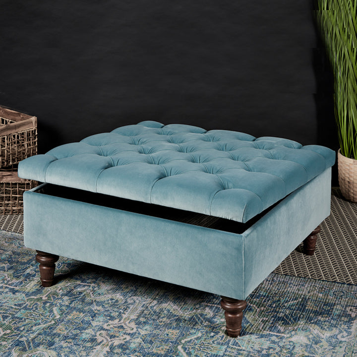 Kensington Deep Buttoned : Deep Buttoned Storage Ottoman