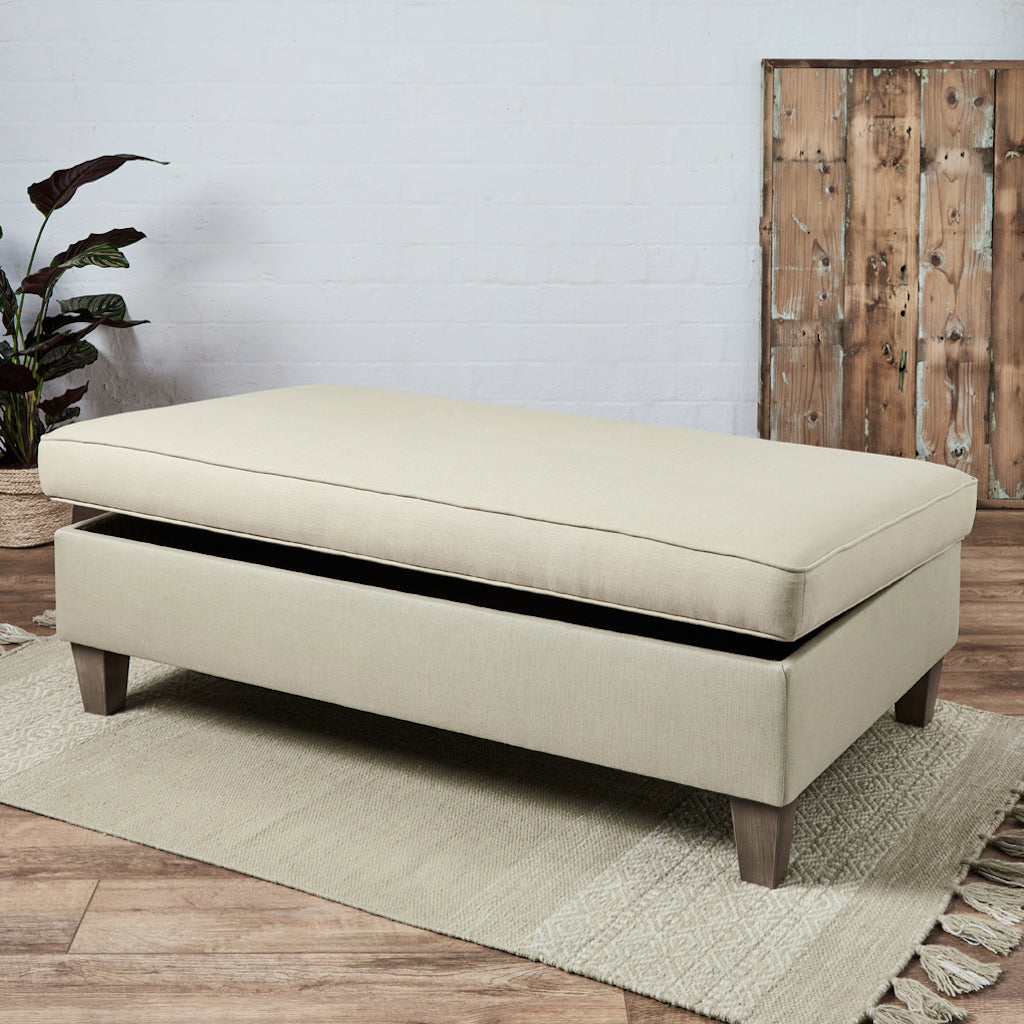 Manufacturers Of Kensington Piped : Piped Storage Ottoman