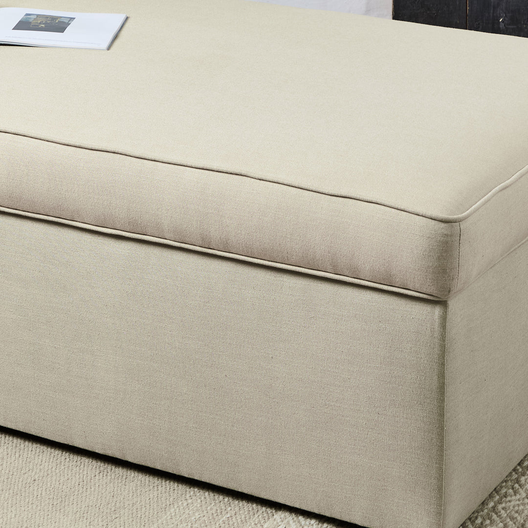 Lexington Piped : Piped Deep Storage Ottoman