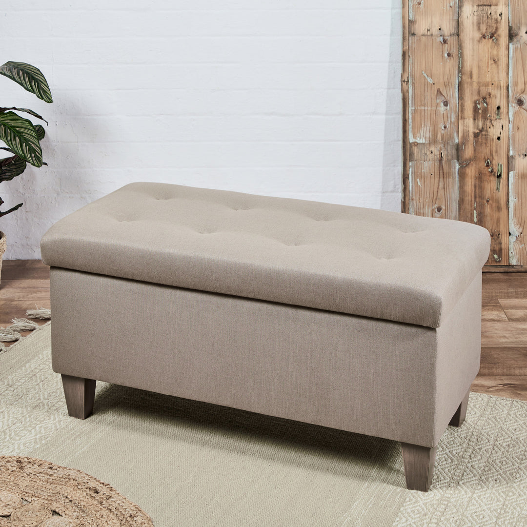 Lexington Shallow Buttoned : Shallow Buttoned Storage Bench