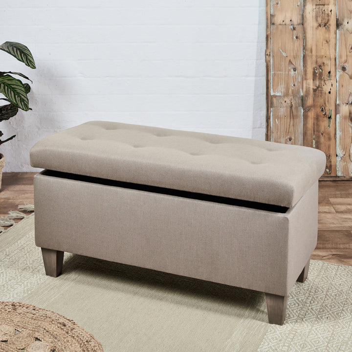 Lexington Shallow Buttoned : Shallow Buttoned Storage Bench