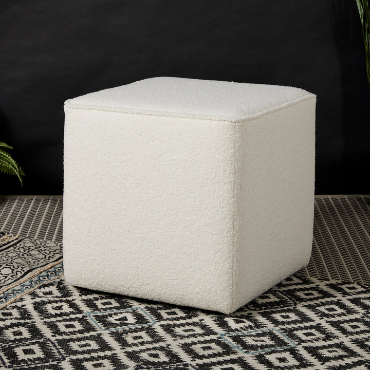 Oxford Piped : Cube Footstool with Piping