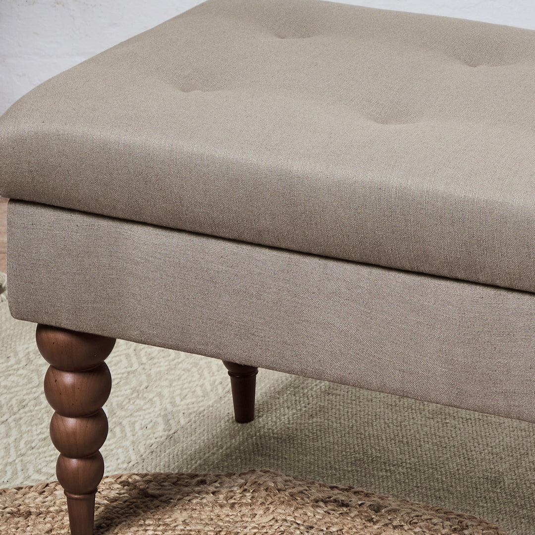 Seville Shallow Buttoned : Shallow Buttoned Bench Stool