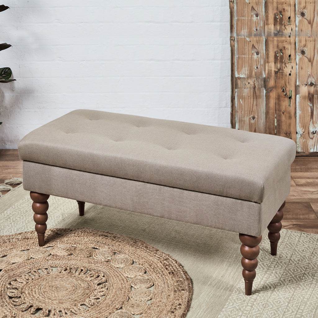 Suppliers Of Seville Shallow Buttoned : Shallow Buttoned Bench Stool