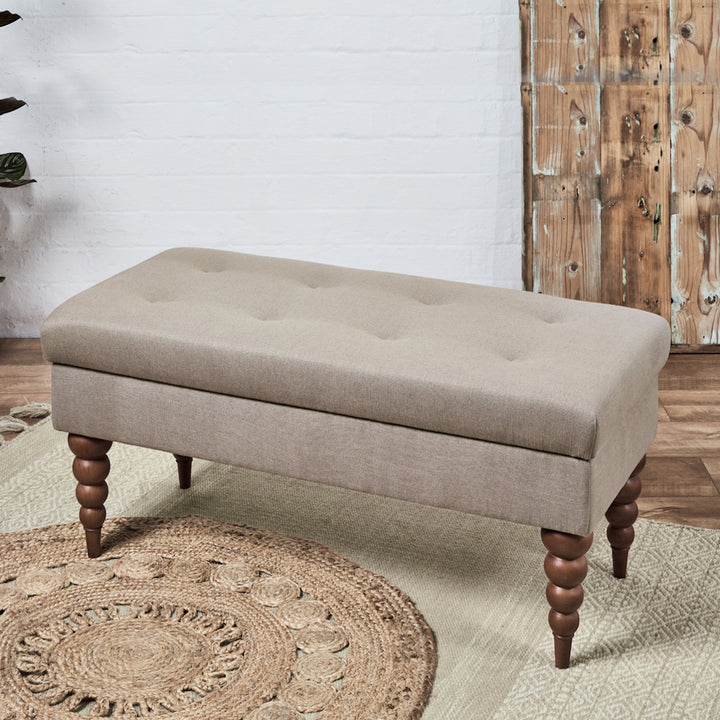 Seville Shallow Buttoned : Shallow Buttoned Bench Stool