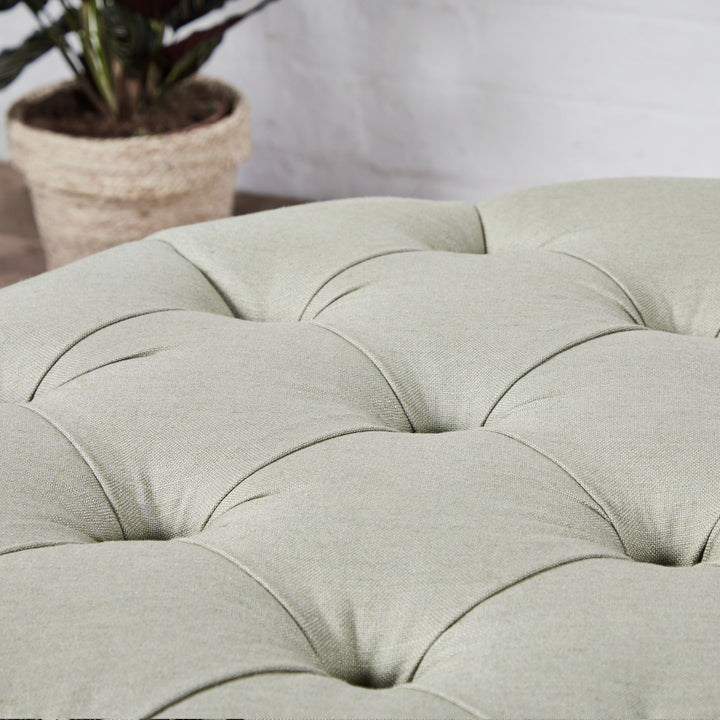 Sorento Deep Buttoned : Circular Footstool