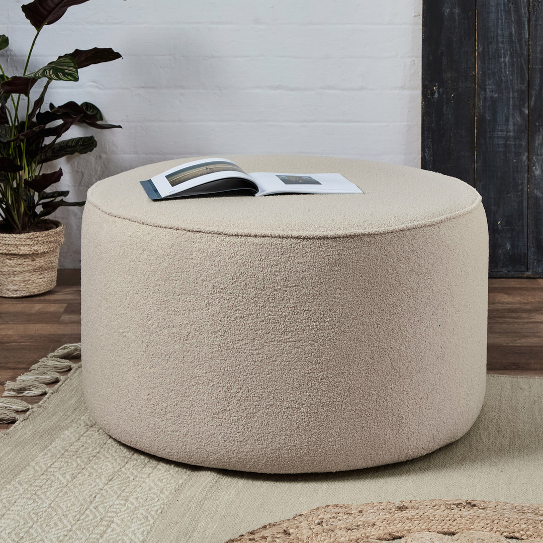 Winchester : Deep Drum Pouffe with piping